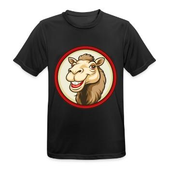 Camel Colorful Kawaii Cartoon Character Clipart - Men's Breathable T-Shirt - black - Front - AI Model Male 178 light (178cm)