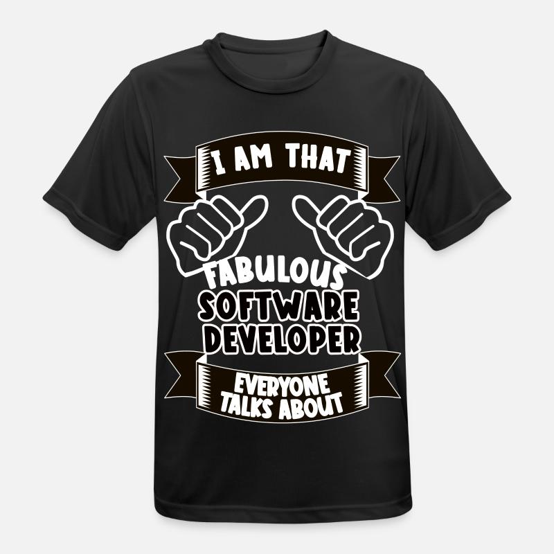 Software Developer Funny Saying Gift - Men's Breathable T-Shirt - black