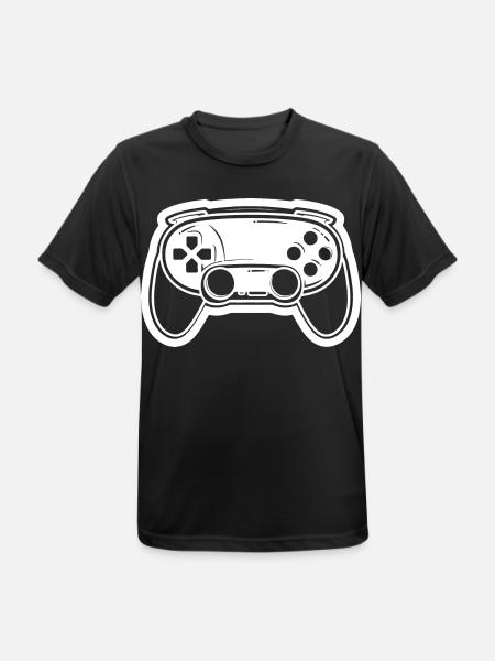 Video Game Controller Drawing - Men's Breathable T-Shirt - black