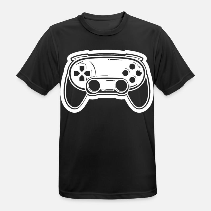 Video Game Controller Drawing - Men's Breathable T-Shirt - black