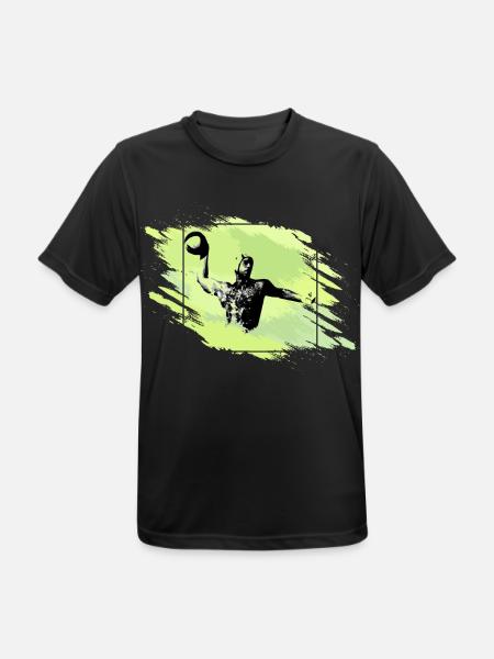 Wasserball - Wasserballer beim Wurf - Männer T-Shirt atmungsaktiv - Schwarz