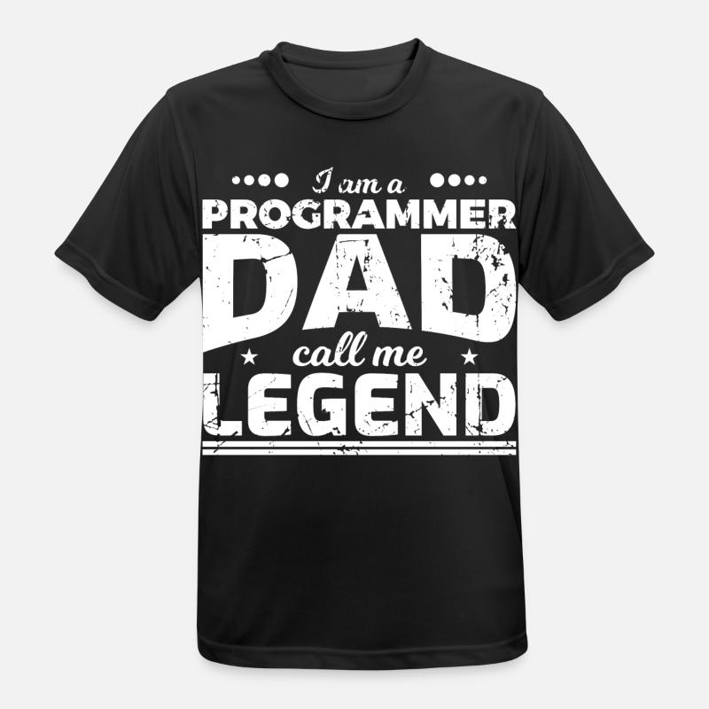 Coder Dad - Men's Breathable T-Shirt - black
