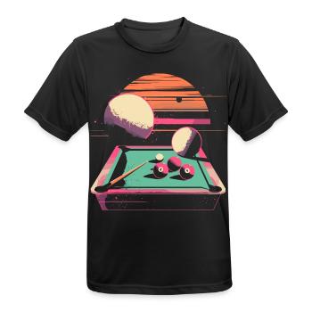Billiards 90s - Men's Breathable T-Shirt - black - Front - AI Model Male 178 light (178cm)