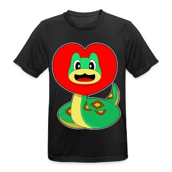 Cœur de serpent - T-shirt respirant Homme - noir - Devant - AI Model Male 178 light (178cm)