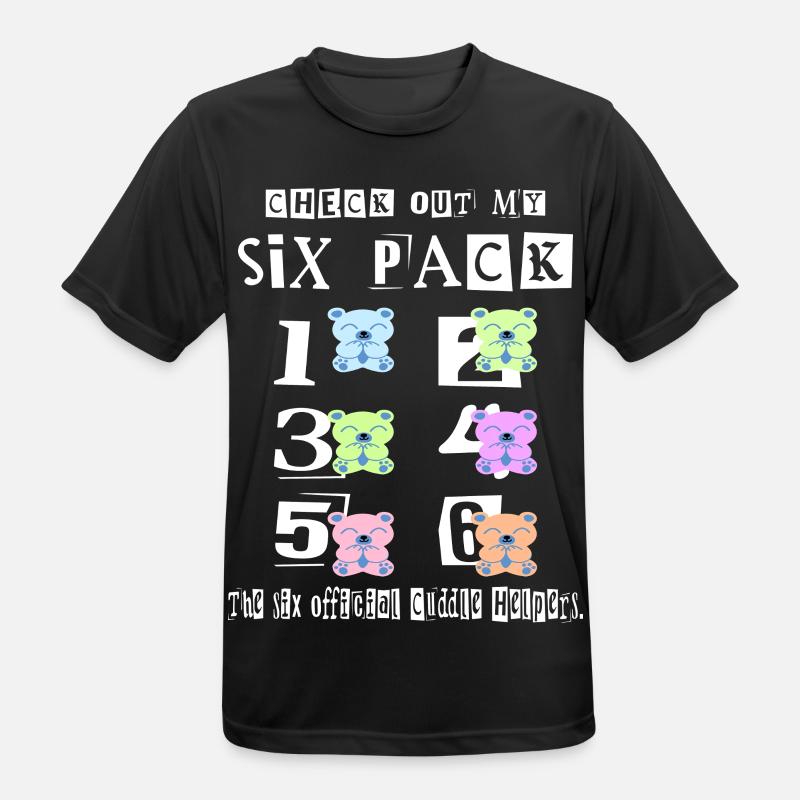 Teddy Cuddle Six Pack - Men's Breathable T-Shirt - black