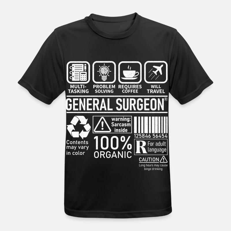 General Surgeon multi tasking problem solving - Men's Breathable T-Shirt - black