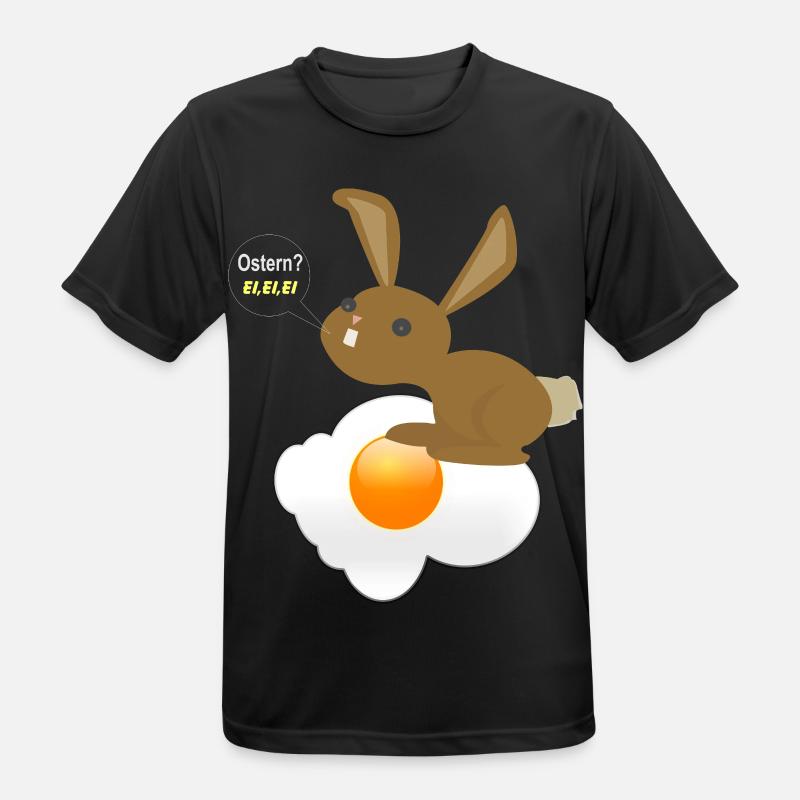 Bunny Easter Egg Egg Egg - Men's Breathable T-Shirt - black