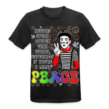 La paix est la chose la plus importante - T-shirt respirant Homme - noir - Devant - AI Model Male 178 light (178cm)