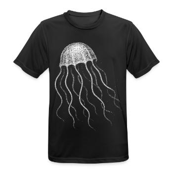Jellyfish - Men's Breathable T-Shirt - black - Front - AI Model Male 178 light (178cm)
