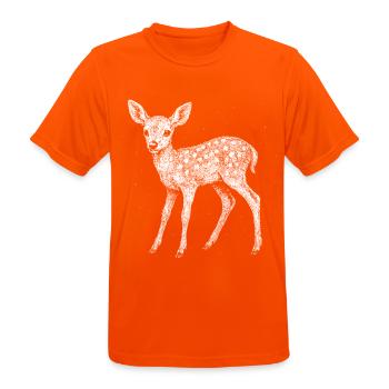 Fawn - Men's Breathable T-Shirt - neon orange - Front - AI Model Male 185 dark (185cm)