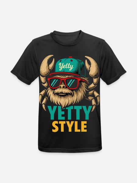 Yetty Style Yeti Graphic - Men's Breathable T-Shirt - black
