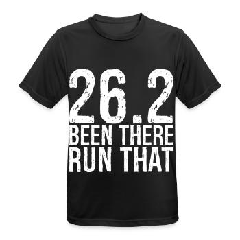 26 waren dort gelaufen, dass - Männer T-Shirt atmungsaktiv - Schwarz - Vorne - AI Model Male 178 light (178cm)