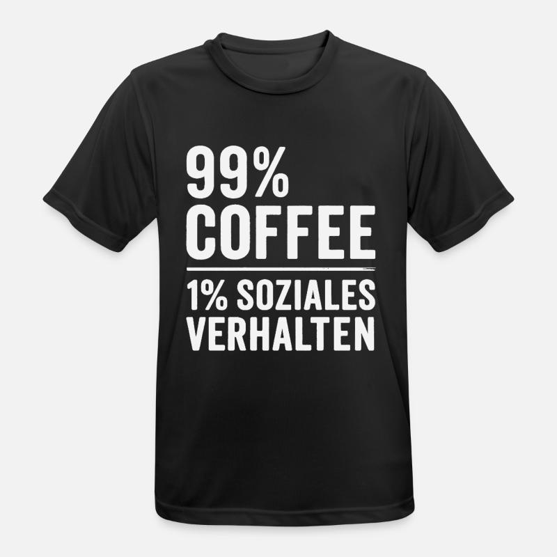 99% Coffee - Men's Breathable T-Shirt - black