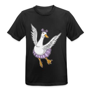 Canard Ballerine Ballet Danse - T-shirt respirant Homme - noir - Devant - AI Model Male 178 light (178cm)