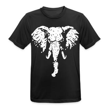 Die Stärke des Elefanten - Männer T-Shirt atmungsaktiv - Schwarz - Vorne - AI Model Male 178 light (178cm)