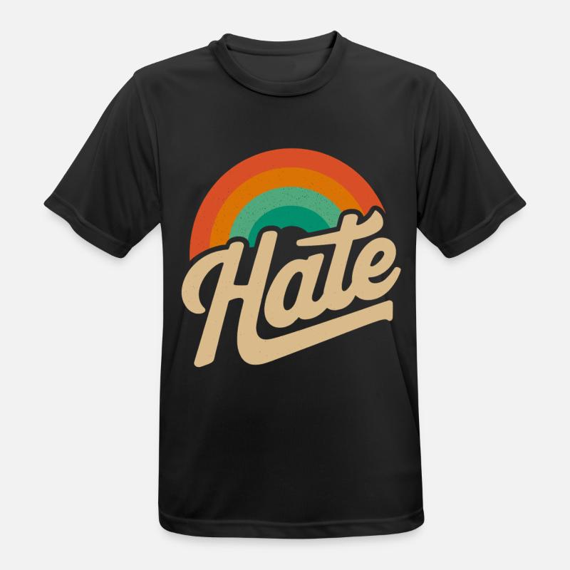 Hate aber auf eine nette weise - Männer T-Shirt atmungsaktiv - Schwarz
