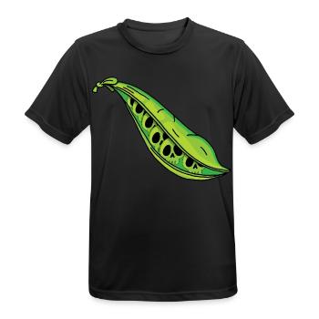 Pea skulls - Men's Breathable T-Shirt - black - Front - AI Model Male 178 light (178cm)