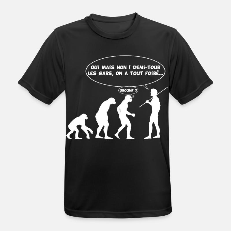 Evolution error (white) - Men's Breathable T-Shirt - black