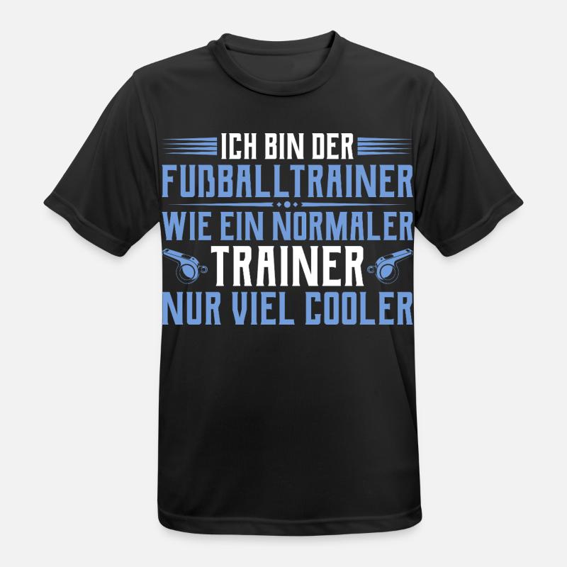 Fußballtrainer - Cooler als ein normaler Trainer - Männer T-Shirt atmungsaktiv - Schwarz