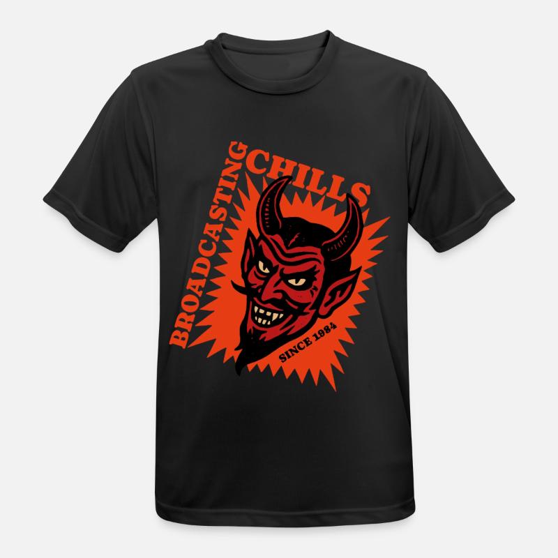 Broadcasting Chills - Devil - Teufel - Men's Breathable T-Shirt - black