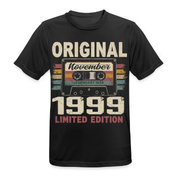 November 1999 Gift November 1999 - Men's Breathable T-Shirt - black - Front - AI Model Male 178 light (178cm)