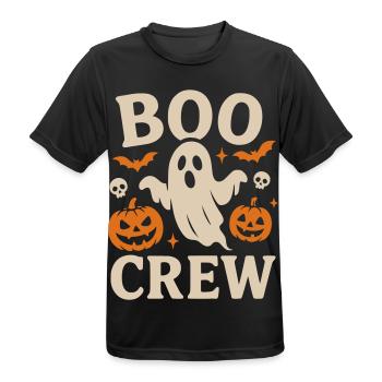 Boo Crew Halloween  - Männer T-Shirt atmungsaktiv - Schwarz - Vorne - AI Model Male 178 light (178cm)