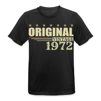 1972 Birthday 1972 - Men's Breathable T-Shirt - black - Front - AI Model Male 178 light (178cm)