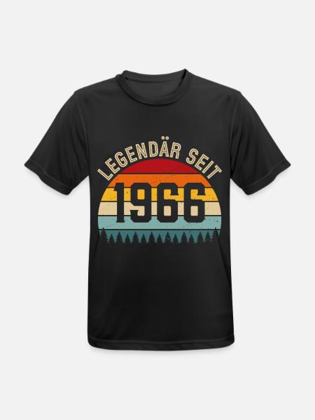 Legendär seit 1966 – Jahrgang 1966 - Männer T-Shirt atmungsaktiv - Schwarz