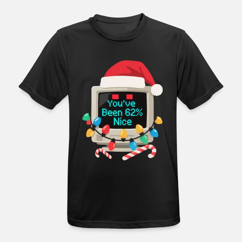 Computer Christmas AI Sarcastic Tech Gift - Men's Breathable T-Shirt - black