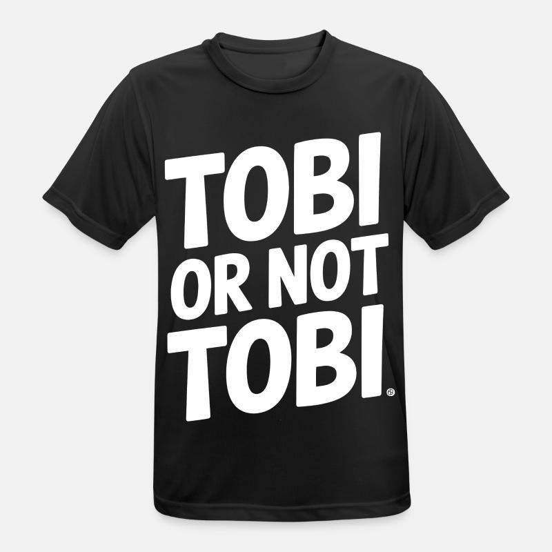 Tobi oder nicht Tobi – Das ist die Frage - Männer T-Shirt atmungsaktiv - Schwarz
