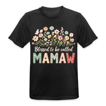 Gesegnet Mamaw genannt zu werden - Männer T-Shirt atmungsaktiv - Schwarz - Vorne - AI Model Male 178 light (178cm)