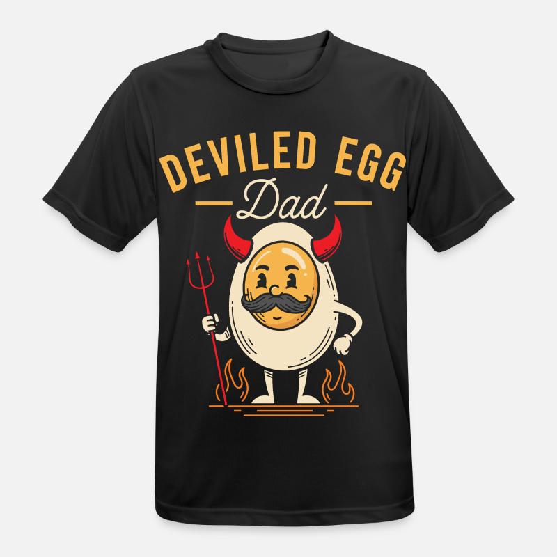 Deviled Egg Dad Thanskgiving Dinner - Men's Breathable T-Shirt - black