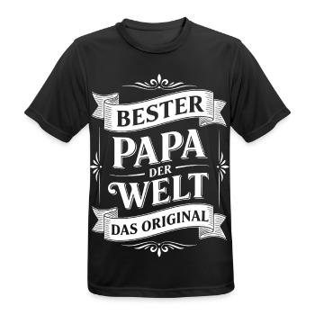 Best Dad in the World Gift Gift Idea - Men's Breathable T-Shirt - black - Front - AI Model Male 178 light (178cm)