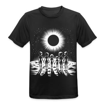 Silhouette Cosmique Cercle Familial - T-shirt respirant Homme - noir - Devant - AI Model Male 178 light (178cm)