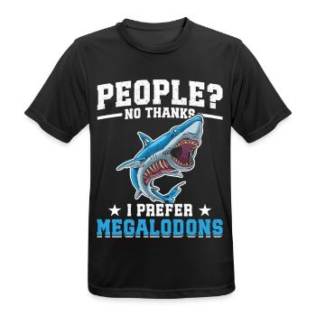  Megalodon Research Team Megalodon Shark Lover - Men's Breathable T-Shirt - black - Front - AI Model Male 178 light (178cm)