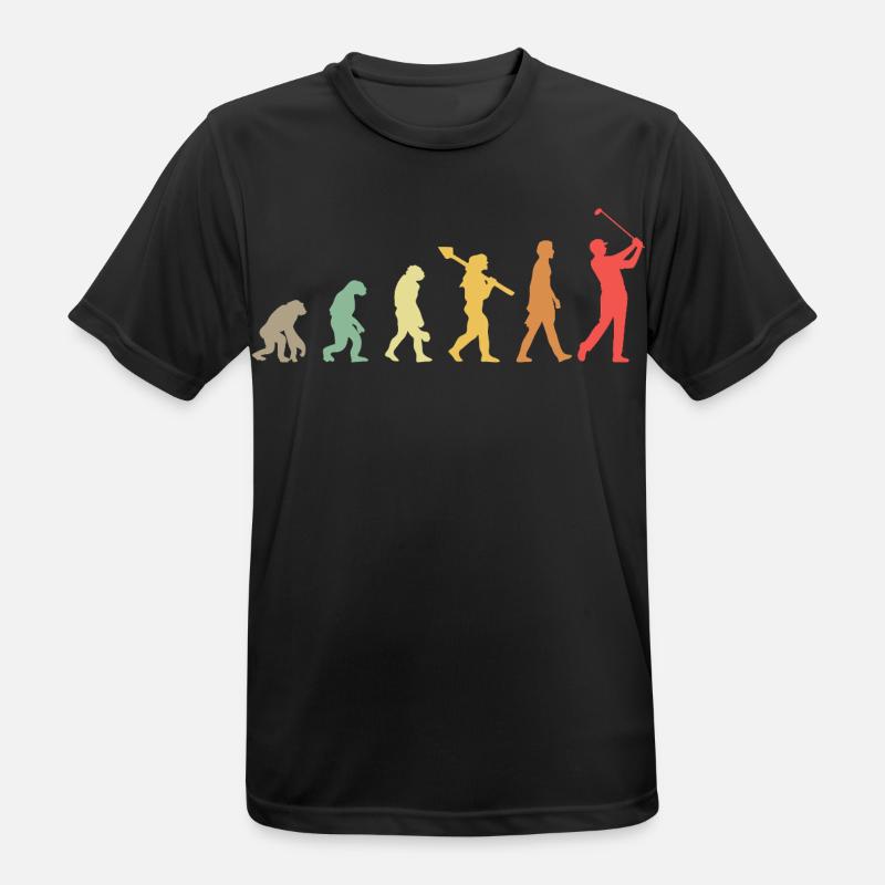 Golf Golfer Golf Course Golfer Evolution - Men's Breathable T-Shirt - black