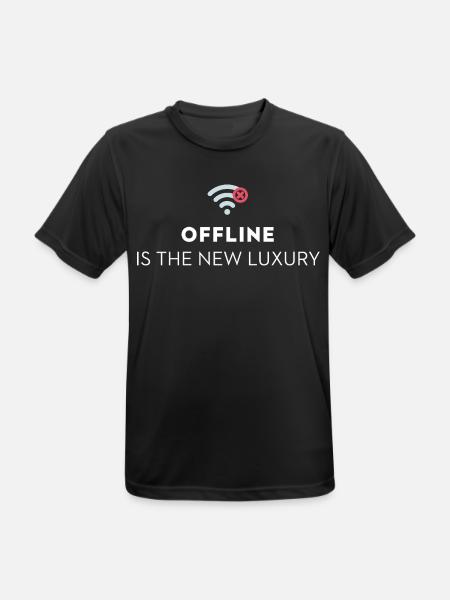 Offline Is The New Luxury digital detox Spruch - Männer T-Shirt atmungsaktiv - Schwarz