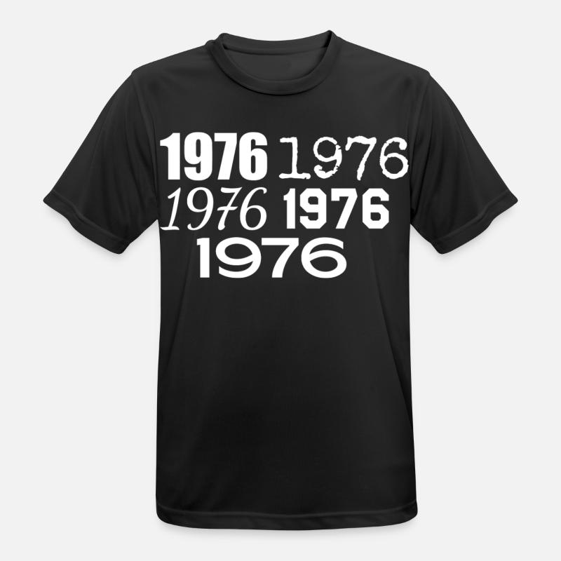 1976 - Männer T-Shirt atmungsaktiv - Schwarz
