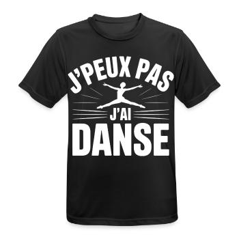 Ich kann nicht, ich habe Tanz - Männer T-Shirt atmungsaktiv - Schwarz - Vorne - AI Model Male 178 light (178cm)