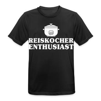 Cooking Rice Cooker ENTHUSIAST Fun - Men's Breathable T-Shirt - black - Front - AI Model Male 178 light (178cm)