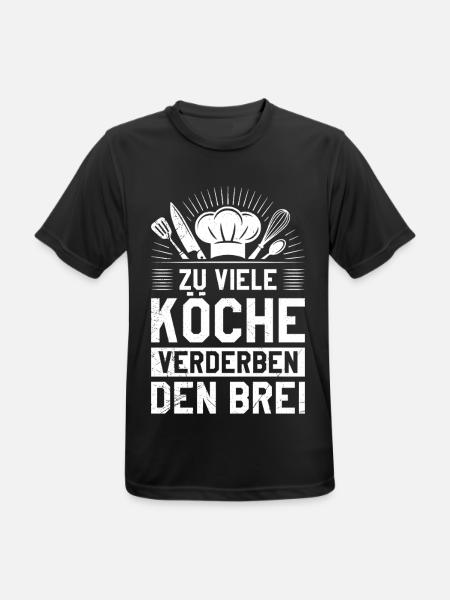 Kochen ZU VIELE KÖCHE VERDERBEN DEN BREI Lustig - Männer T-Shirt atmungsaktiv - Schwarz