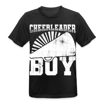 Cheerleader Boy - Men's Breathable T-Shirt - black - Front - AI Model Male 178 light (178cm)