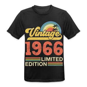 Vintage 1966 Anniversary Birthday Gift - Men's Breathable T-Shirt - black - Front - AI Model Male 178 light (178cm)