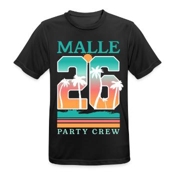 Malle 2026 Majorque - T-shirt respirant Homme - noir - Devant - AI Model Male 178 light (178cm)