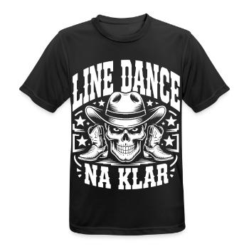Cowboy en Ligne de Crâne - T-shirt respirant Homme - noir - Devant - AI Model Male 178 light (178cm)