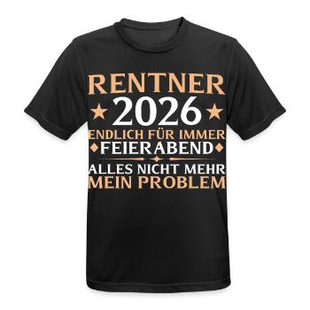 Renteneintritt 2026 Kollege Abschied Rente - Männer T-Shirt atmungsaktiv - Schwarz - Vorne - AI Model Male 178 light (178cm)