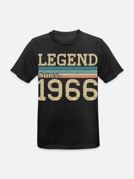 Legende seit 1966 Jubiläum 1966 - Männer T-Shirt atmungsaktiv - Schwarz