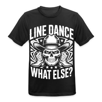 Cowboy en Ligne de Crâne - T-shirt respirant Homme - noir - Devant - AI Model Male 178 light (178cm)
