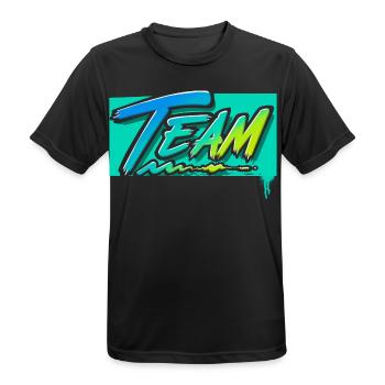 Équipe - T-shirt respirant Homme - noir - Devant - AI Model Male 178 light (178cm)
