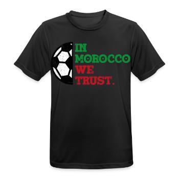 In Morocco we trust - Männer T-Shirt atmungsaktiv - Schwarz - Vorne - AI Model Male 178 light (178cm)